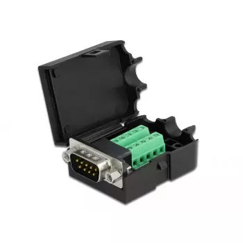 Kabelverbinder DeLOCK 66264 Sub-D 9 10-polige aansluitklem zwart