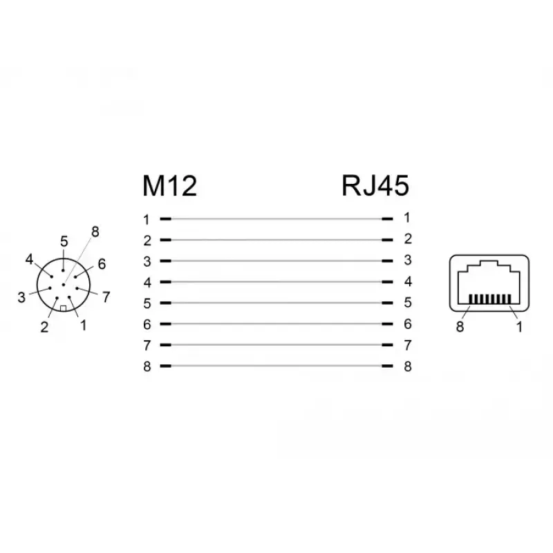 Kabeladapter DeLOCK 66314 M12 RJ45 zwart