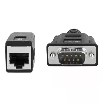 DeLOCK 63999 Seriële adapter, DB-9 male naar RJ-45 female, 20 cm, zwart