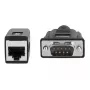 DeLOCK 63999 Seriële adapter, DB-9 male naar RJ-45 female, 20 cm, zwart