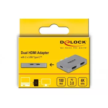 Dual-HDMI-adapter DeLOCK 64123 voor MacBook