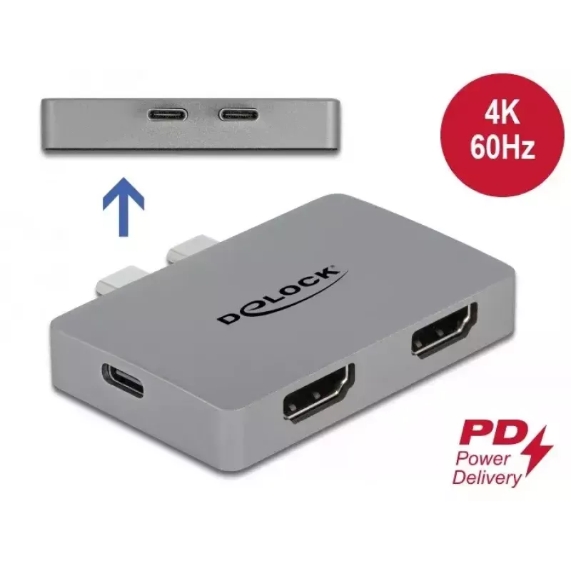 Dual-HDMI-adapter DeLOCK 64123 voor MacBook