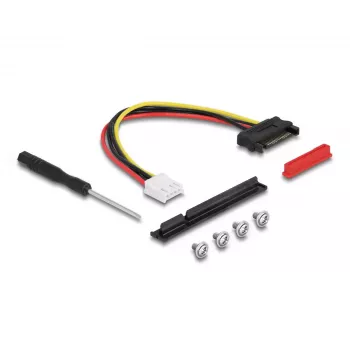 DeLOCK M.2 Key A+E naar PCIe x8 NVMe adapter afgehoekt met 20 cm kabel