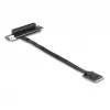 DeLOCK M.2 Key A+E naar PCIe x8 NVMe adapter afgehoekt met 20 cm kabel