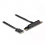 DeLOCK M.2 Key A+E naar PCIe x8 NVMe adapter afgehoekt met 20 cm kabel