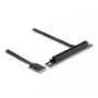 DeLOCK M.2 Key A+E naar PCIe x16 NVMe adapter afgehoekt met 20 cm kabel