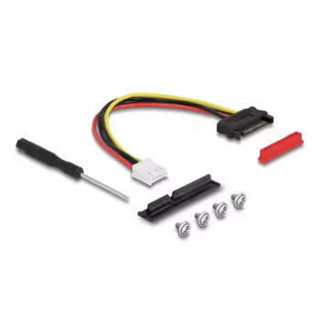 DeLOCK M.2 Key A+E naar PCIe x4 NVMe-adapter afgehoekt met 20 cm kabel