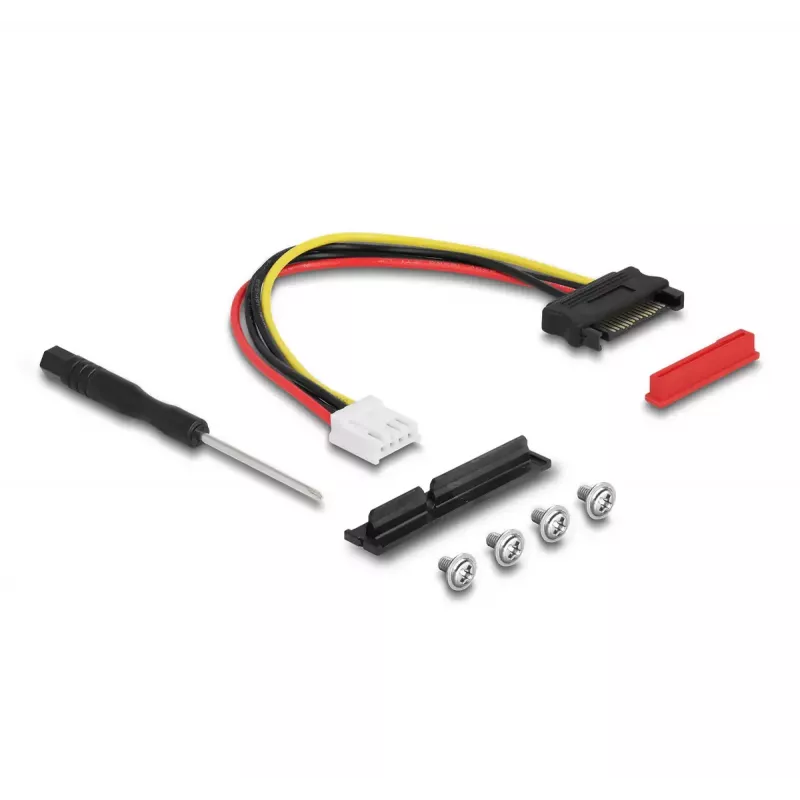 DeLOCK M.2 Key A+E naar PCIe x4 NVMe-adapter afgehoekt met 20 cm kabel