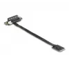 DeLOCK M.2 Key A+E naar PCIe x4 NVMe-adapter afgehoekt met 20 cm kabel