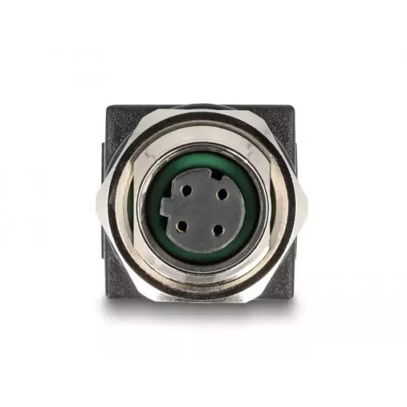 DeLOCK M12 adapter D-gecodeerd 4-polig bus naar RJ45-bus recht
