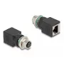 DeLOCK M12 adapter D-gecodeerd 4-polig bus naar RJ45-bus recht
