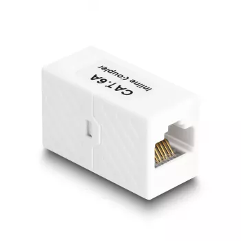 Netwerkadapter DeLOCK RJ45-bus naar RJ45-bus Cat.6A UTP 1 m wit