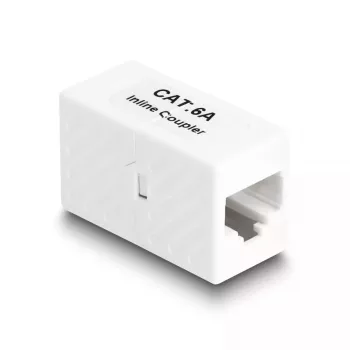 Netwerkadapter DeLOCK RJ45-bus naar RJ45-bus Cat.6A UTP 1 m wit