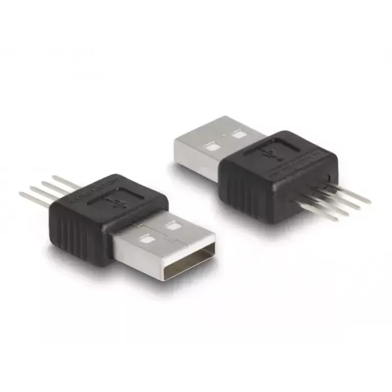DeLOCK adapter USB 2.0 Type-A stekker 4-polig zwart zilver 5V