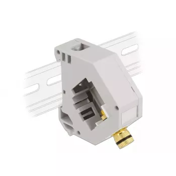 Keystone-module DELOCK 87162 — aansluitklem naar aansluitklem, grijs/wit, 60,1 × 59,4 × 21,6 mm