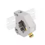 Keystone-module DELOCK 87162 — aansluitklem naar aansluitklem, grijs/wit, 60,1 × 59,4 × 21,6 mm