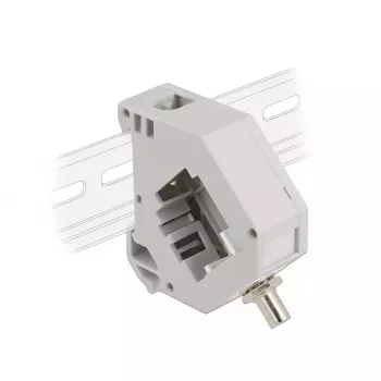 DeLOCK DIN-railadapter ST simplex bus naar ST simplex bus grijs