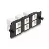 DeLOCK Keystone-adapterpaneel 6-voudig zwart plat RJ-45