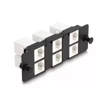 DeLOCK Keystone-adapterpaneel 6-voudig zwart plat RJ-45
