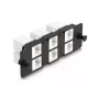 DeLOCK Keystone-adapterpaneel 6-voudig zwart plat RJ-45