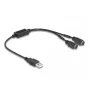 DeLOCK 61061 PS/2-kabel 0,43 m 2x 6-pin Mini-DIN USB A zwart