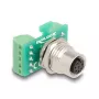 DeLOCK M12 transfermodule-adapter 8-polig A-gecodeerd bus naar 9-polige klemmenstrook