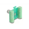 DeLOCK M12 transfermodule-adapter 17-polig A-gecodeerd stekker naar 18-polige klemmenstrook
