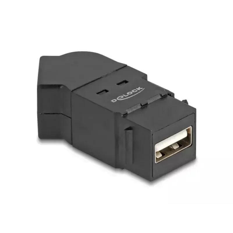 DeLOCK USB 2.0 Type-A inbouwbus naar Type-A bus 45° haaks zwart