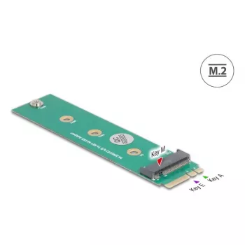 DeLOCK interne M.2-adapter 64343 host M.2 stekker groen