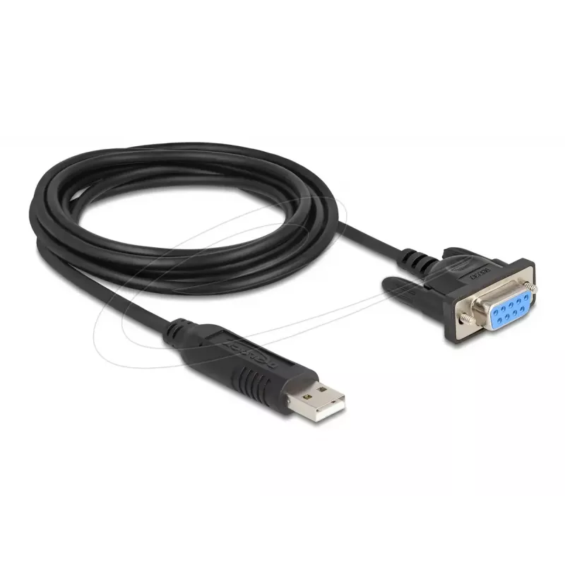 DeLOCK 67382 USB 2.0 naar RS-232 DB9 seriële adapter 1,8 m