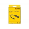 Videokabeladapter DeLOCK 64229 0,2 m USB Type-C naar HDMI zwart