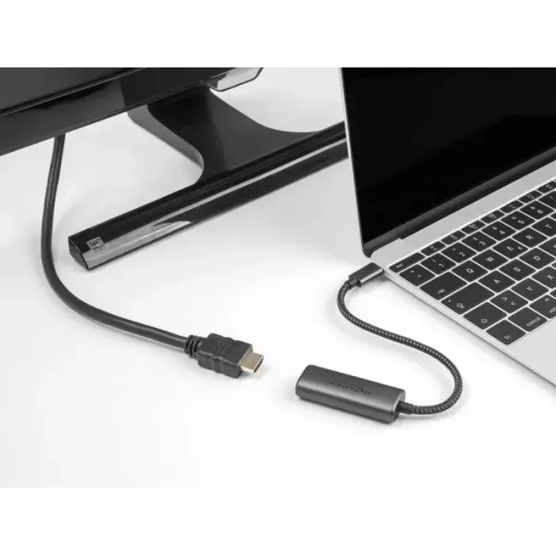 Videokabeladapter DeLOCK 64229 0,2 m USB Type-C naar HDMI zwart