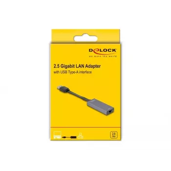DeLOCK 66247 kabeladapter RJ-45 USB A grijs 0,09 m
