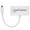 Manhattan 163552 USB 3.0-hub, 4 poorten (3x USB-A, 1x USB-C), met USB-C Power Delivery-poort