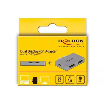 Dual DisplayPort-adapter DeLOCK 64001 voor MacBook