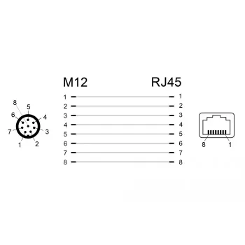 Kabeladapter DeLOCK 66315 M12 RJ45 zwart