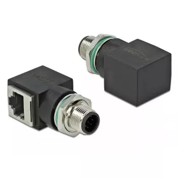 Kabeladapter DeLOCK 66315 M12 RJ45 zwart