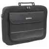 Manhattan Empire laptoptas 17,3 inch, clamshell-ontwerp, accessoirevak, schouderband (afneembaar), notebooktas, zwart, drie jaar garantie