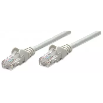 Intellinet netwerk-patchkabel, Cat6, 15 m, grijs, CCA, U/UTP, PVC, RJ45, vergulde contacten, rastongbescherming, knikbescherming, levenslange garantie