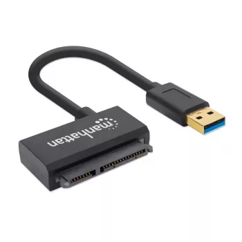 Manhattan USB-A naar SATA 2,5 inch adapterkabel, 42 cm, stekker naar stekker, 5 Gbit/s (USB 3.2 Gen1, ook bekend als USB 3.0), ondersteunt 48-bit LBA, SuperSpeed USB, drie jaar garantie