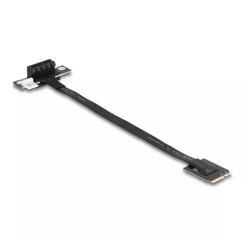 DeLOCK M.2 Key A+E naar PCIe x1 NVMe-adapter afgehoekt 20 cm kabel