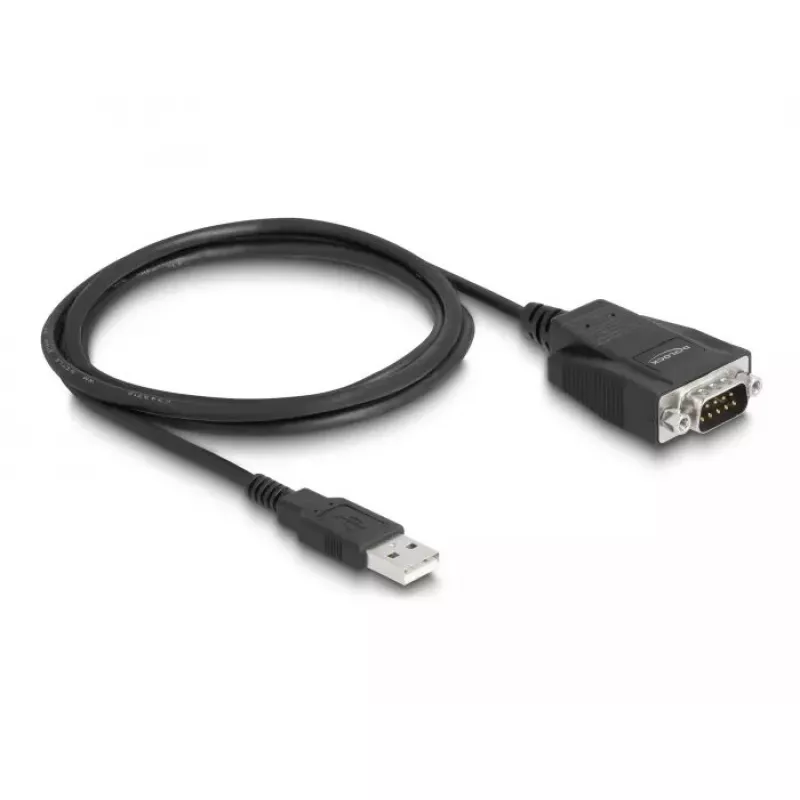 DeLOCK 64222 USB 2.0 Type-A naar RS-232 DB9 kabel-adapter 0,13 m zwart