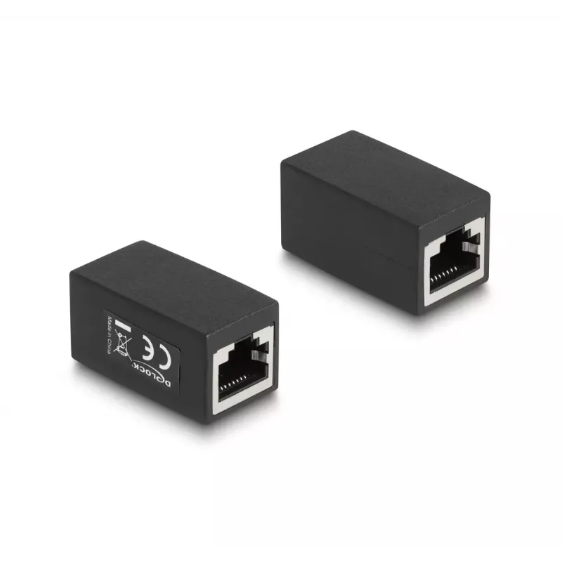 DeLOCK adapter RJ45-bus naar RJ45-bus Cat.6 zwart