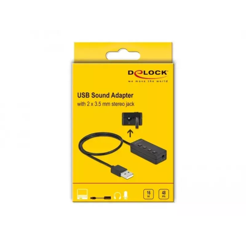 USB-headset en microfoon-adapter DeLOCK 66731