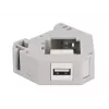 Keystone-module DELOCK 87163 — USB A naar USB A, grijs/wit, 60,1×59,4×21,6 mm