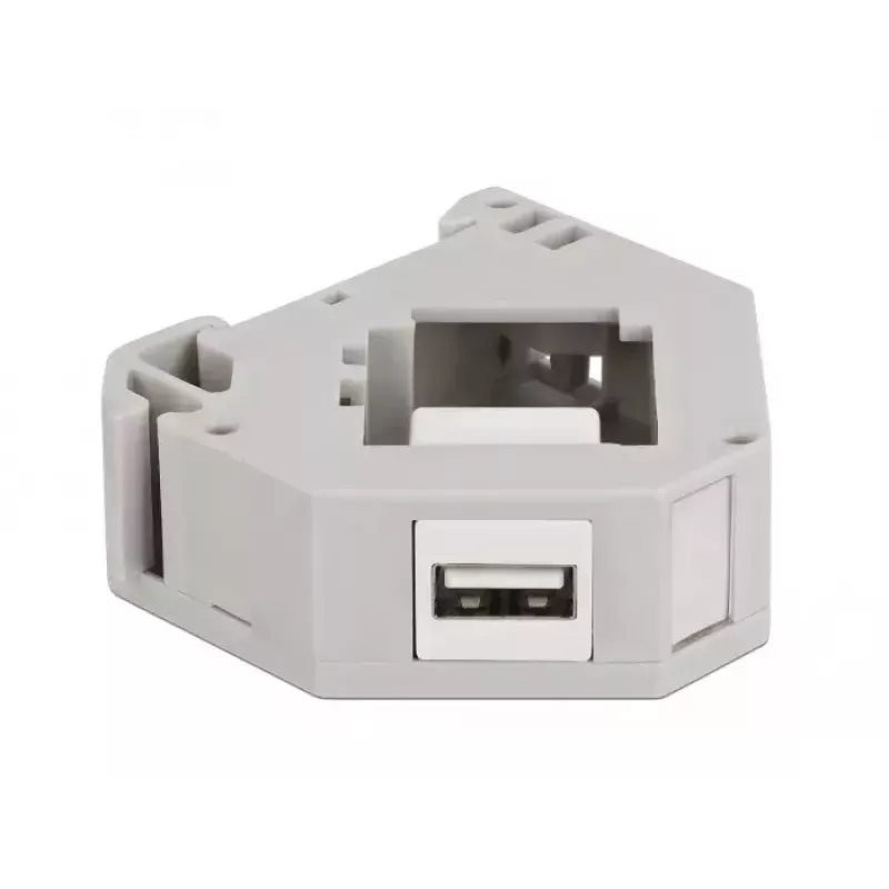 Keystone-module DELOCK 87163 — USB A naar USB A, grijs/wit, 60,1×59,4×21,6 mm