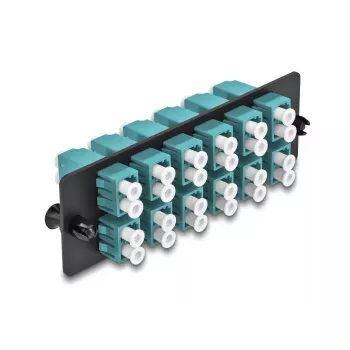 DeLOCK glasvezel-adapterpaneel LC Duplex OM4 12 poorten aqua