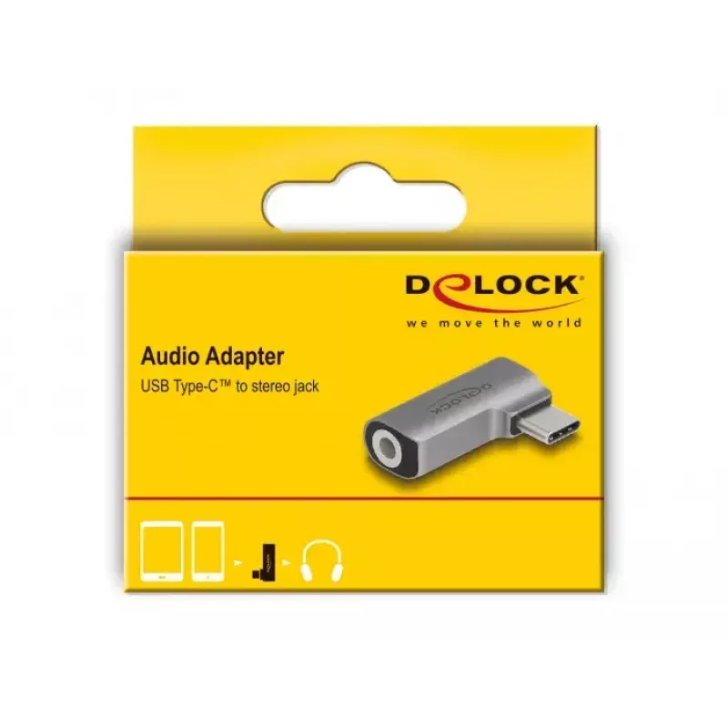 DeLOCK 64192 audioadapter USB Type-C male naar 3,5 mm 4-pins jack female
