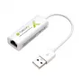 Techly USB2.0 naar Fast Ethernet 10/100 Mbit/s converter, bekabeld, USB, Ethernet, 100 Mbit/s, wit