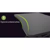 Techly gamingbureau voor pc met afgeschuinde ergonomische rand zwart